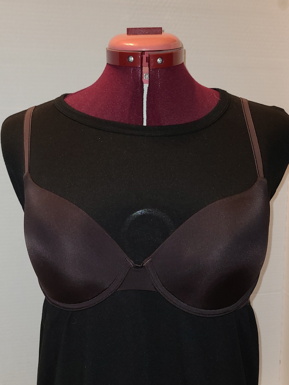 Calvin Klein Dark Brown Satin Underwire Bra 34C